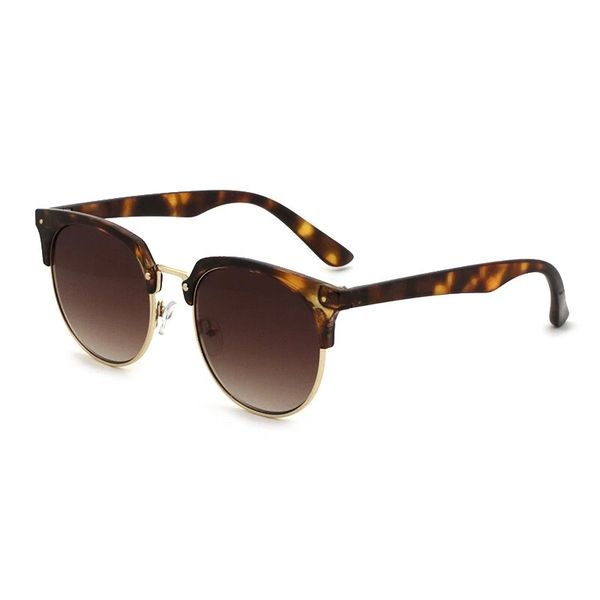 women round shape ha;f frame personality casual outdoor uv protection sunglasses, Black
women round shape ha;f frame personality casual outdoor uv protection sunglasses, Black