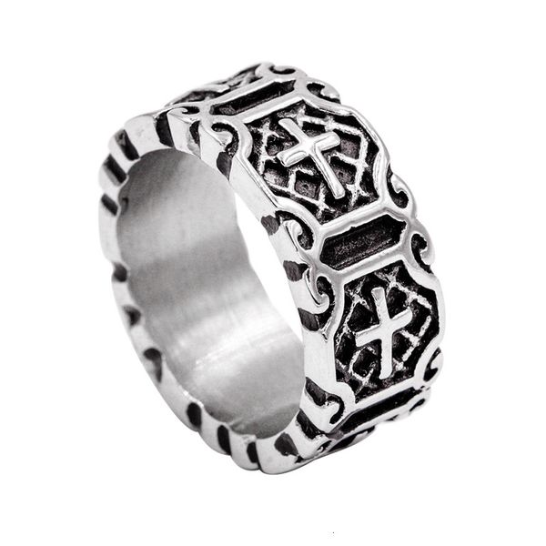 punk rock trend cross personalized titanium stainless steel men's ring hand jewelry, Silver
punk rock trend cross personalized titanium stainless steel men's ring hand jewelry, Silver