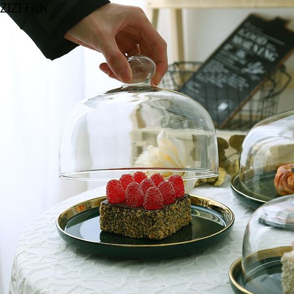 ceramics round cake pan glass cover dessert snack tray fruit display po props try eating stand with lid baking & pastry tools
ceramics round cake pan glass cover dessert snack tray fruit display po props try eating stand with lid baking & pastry tools