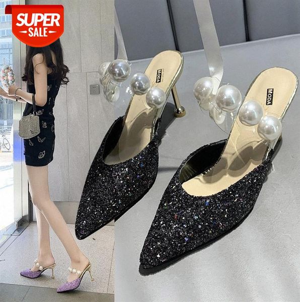 baotou half slippers for women's outer wear #pr3n, Black