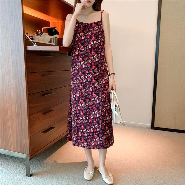 casual dresses floral print fashion summer dress women sleeveless spaghetti strap korean style plus size red high waist mid long, Black;gray
casual dresses floral print fashion summer dress women sleeveless spaghetti strap korean style plus size red high waist mid long, Black;gray