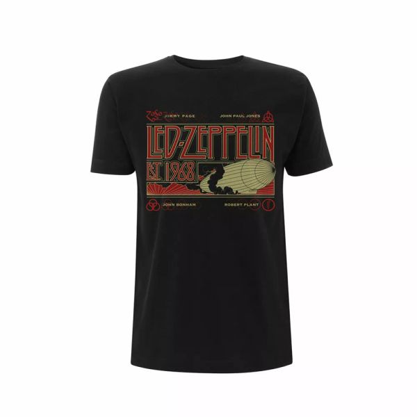 led zeppelin t shirt & smoke est 1968 officially licensed black rock band tee, White;black
led zeppelin t shirt & smoke est 1968 officially licensed black rock band tee, White;black