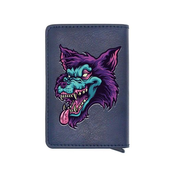card holders classic wolf head digital printing leather package men women unique mini thin purse gift, Brown;gray
card holders classic wolf head digital printing leather package men women unique mini thin purse gift, Brown;gray