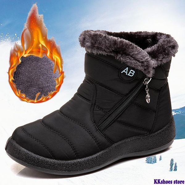 boots waterproof ankle for women snow plush warm winter booties female shoes plus size 43, Black
boots waterproof ankle for women snow plush warm winter booties female shoes plus size 43, Black