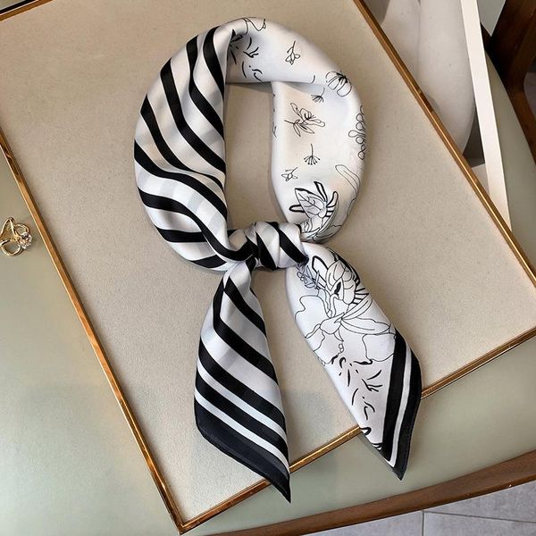 scarves striped floral square silk scarf women shawls and wraps neck foulard pashmina bandana neckerchief soft summer hairband, Blue;gray
scarves striped floral square silk scarf women shawls and wraps neck foulard pashmina bandana neckerchief soft summer hairband, Blue;gray