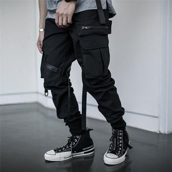 multi-pocket hip streetwear men's camouflage joggers pants cotton ribbon cargo pant trousers elastic waist, Black
multi-pocket hip streetwear men's camouflage joggers pants cotton ribbon cargo pant trousers elastic waist, Black