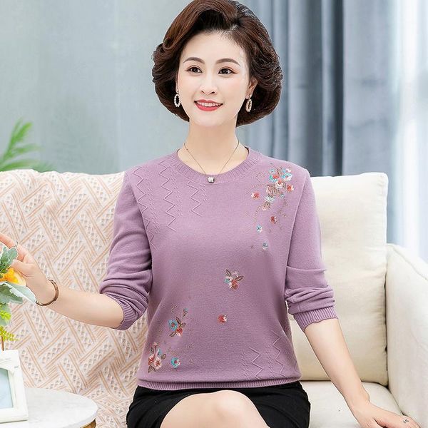 women's sweaters 2021 fashion autumn middle-aged knitting elegant high-quality pullover oversize sweater c330, White;black
women's sweaters 2021 fashion autumn middle-aged knitting elegant high-quality pullover oversize sweater c330, White;black