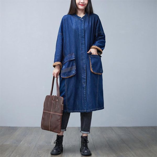 women's trench coats fashion loose straight full sleeve spring autumn knee length outerwear with pockets denim single breasted, Tan;black
women's trench coats fashion loose straight full sleeve spring autumn knee length outerwear with pockets denim single breasted, Tan;black