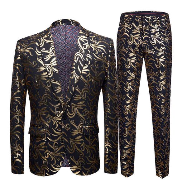 men's suits & blazers autumn england bright style gold suit tan casual male thin flower printed breaches for man 2 piece jacket and pan, White;black
men's suits & blazers autumn england bright style gold suit tan casual male thin flower printed breaches for man 2 piece jacket and pan, White;black