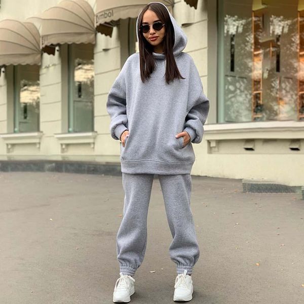 women's two piece pants women sets clothes casual pieces pant suits simple style solid long sleeve hoodie and high waist trousers outfi, White 
women's two piece pants women sets clothes casual pieces pant suits simple style solid long sleeve hoodie and high waist trousers outfi, White