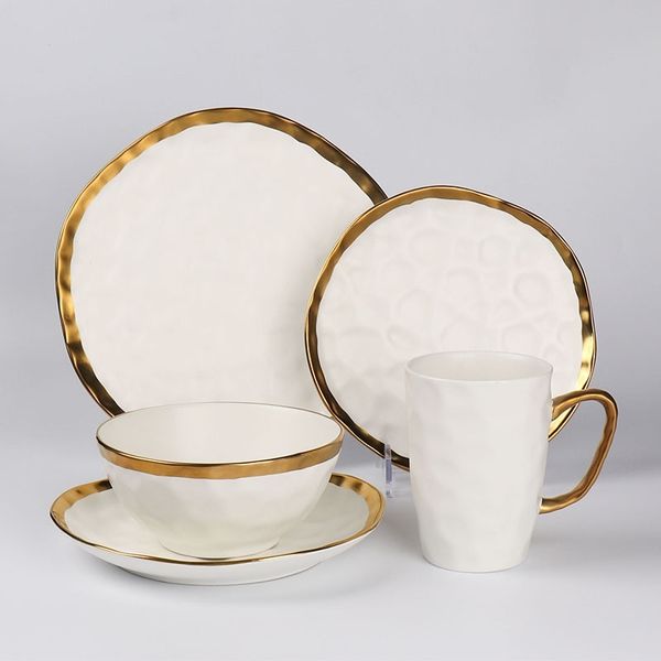 european ceramic electroplating phnom penh matte white steak dessert plate salad bowl mug tableware set
european ceramic electroplating phnom penh matte white steak dessert plate salad bowl mug tableware set