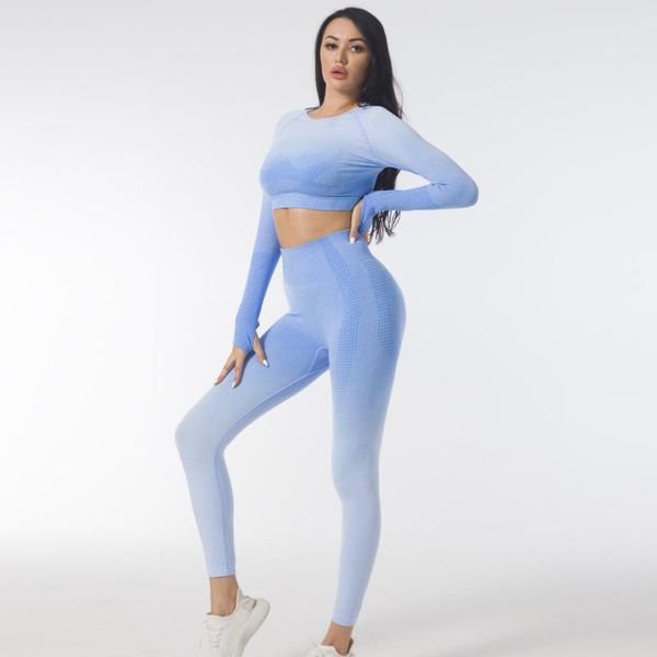 yoga outfit 2021 hanging dyed jacquard gradient sports set for women long sleeve bulift pantsuit
yoga outfit 2021 hanging dyed jacquard gradient sports set for women long sleeve bulift pantsuit