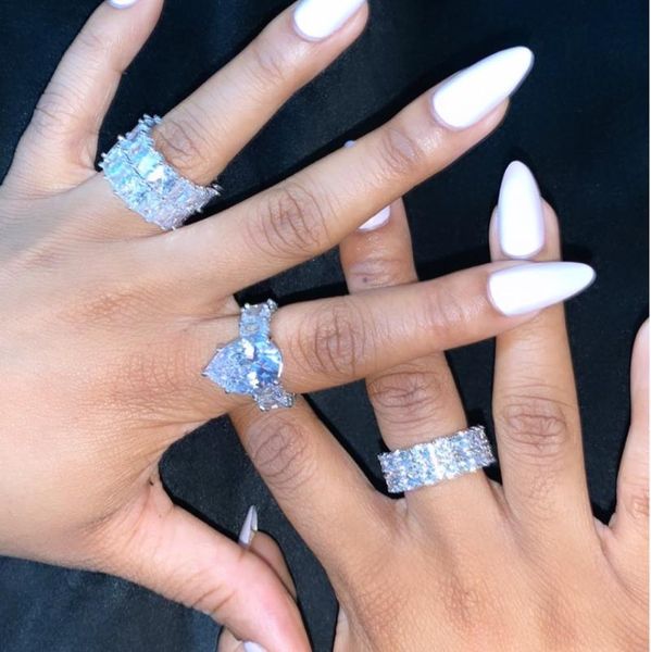 cluster rings iced out bling silver wedding engagement band ring for women 5a clear cubic zirconia full finger, Golden;silver
cluster rings iced out bling silver wedding engagement band ring for women 5a clear cubic zirconia full finger, Golden;silver