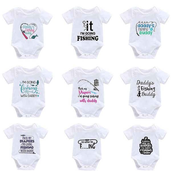 rompers daddy's fishing buddy going with daddy short sleeve baby romper boy bodysuits girl born infant toddler clothing, Blue
rompers daddy's fishing buddy going with daddy short sleeve baby romper boy bodysuits girl born infant toddler clothing, Blue