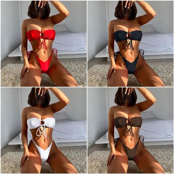 women's shorts 2 pieces adjustable lace up bikini suit swimwear set female solid color strapless with drawstring strappy panties, White;black
women's shorts 2 pieces adjustable lace up bikini suit swimwear set female solid color strapless with drawstring strappy panties, White;black