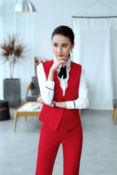 formal uniform designs women pantsuits with 2 piece set pants and vest & waistcoat elegant red ladies suits blazers women's two, White
formal uniform designs women pantsuits with 2 piece set pants and vest & waistcoat elegant red ladies suits blazers women's two, White