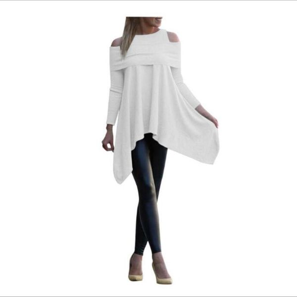 autumn long sleeve irregular t shirt elegant off the shoulder slim long shirt knitted pullovers womens oversized clothes, White
autumn long sleeve irregular t shirt elegant off the shoulder slim long shirt knitted pullovers womens oversized clothes, White
