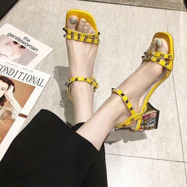 dress shoes rivet thick heel sandals women rhinestones metal square heels summer outdoor open toe high white yellow, Black
dress shoes rivet thick heel sandals women rhinestones metal square heels summer outdoor open toe high white yellow, Black