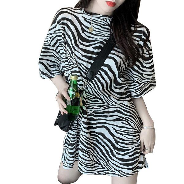 summer 2021 korean version of leopard print short-sleeved t-shirt women's mid-length ins clothing, White
summer 2021 korean version of leopard print short-sleeved t-shirt women's mid-length ins clothing, White