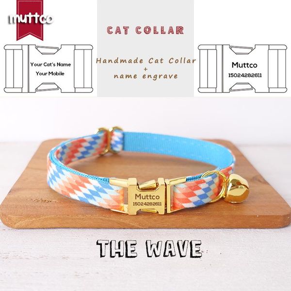 cat collars & leads muttco retail handmade engraved metal buckle collar for the wave design 2 sizes ucc064b
cat collars & leads muttco retail handmade engraved metal buckle collar for the wave design 2 sizes ucc064b