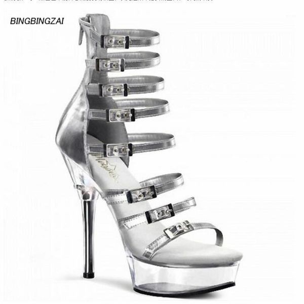 sandals bbzai pattern superior quality super high heel ladies shoes 15cm transparent nightclub thin heels 34-45 461, Black
sandals bbzai pattern superior quality super high heel ladies shoes 15cm transparent nightclub thin heels 34-45 461, Black
