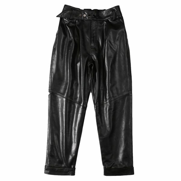 women's pants & capris europe station haining leather elastic waist casual trousers sheepskin harun slack in fall / winter 2021., Black;white
women's pants & capris europe station haining leather elastic waist casual trousers sheepskin harun slack in fall / winter 2021., Black;white