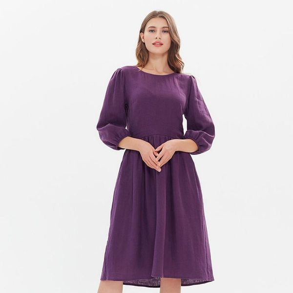 casual dresses women a line party dress lantern mouw o neck midi 2021 elegant loose effects spring fashion, Black;gray
casual dresses women a line party dress lantern mouw o neck midi 2021 elegant loose effects spring fashion, Black;gray
