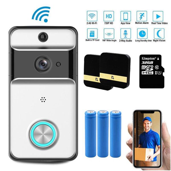 doorbells smart wireless video doorbell wifi hd security camera pir motion detection two-way built-in 3200mah li rechargble batteries
doorbells smart wireless video doorbell wifi hd security camera pir motion detection two-way built-in 3200mah li rechargble batteries