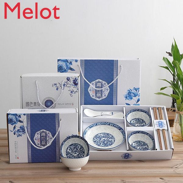 bowls chinese style blue and white porcelain tableware household ceramic bowl plate chopsticks spoon gifts plateset
bowls chinese style blue and white porcelain tableware household ceramic bowl plate chopsticks spoon gifts plateset
