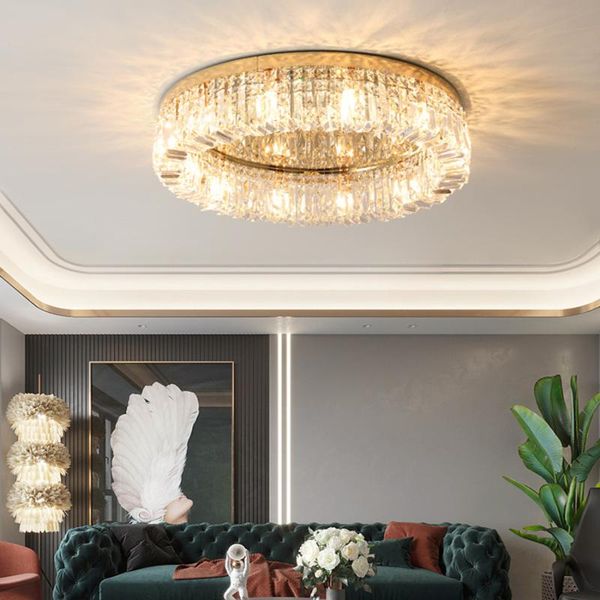 luxury crystal ceiling tricolor changeable for living room modern gold round lamp led home interior lighting fixtures 110v 220v lights 
luxury crystal ceiling tricolor changeable for living room modern gold round lamp led home interior lighting fixtures 110v 220v lights
