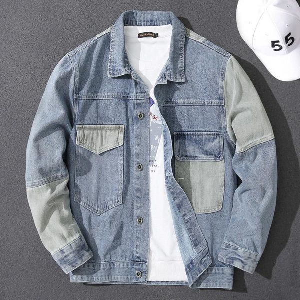 men's jackets 2021 spring autumn men denim jacket light color stitching multi-pocket jeans coat casual loose large size outwear male bl, Black;brown
men's jackets 2021 spring autumn men denim jacket light color stitching multi-pocket jeans coat casual loose large size outwear male bl, Black;brown