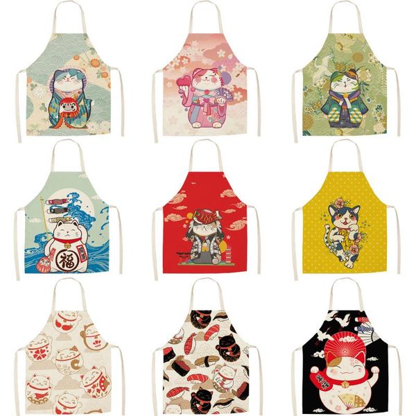 aprons lucky cat apron kitchen for women cotton linen bibs household cleaning pinafore home cooking supplies
aprons lucky cat apron kitchen for women cotton linen bibs household cleaning pinafore home cooking supplies