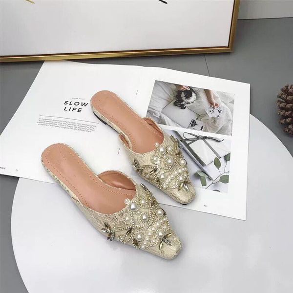 slippers wexnbry spring and autumn fashion pointed toe flat-bottomed single slippe silks satins lace sweet women slides, Black
slippers wexnbry spring and autumn fashion pointed toe flat-bottomed single slippe silks satins lace sweet women slides, Black