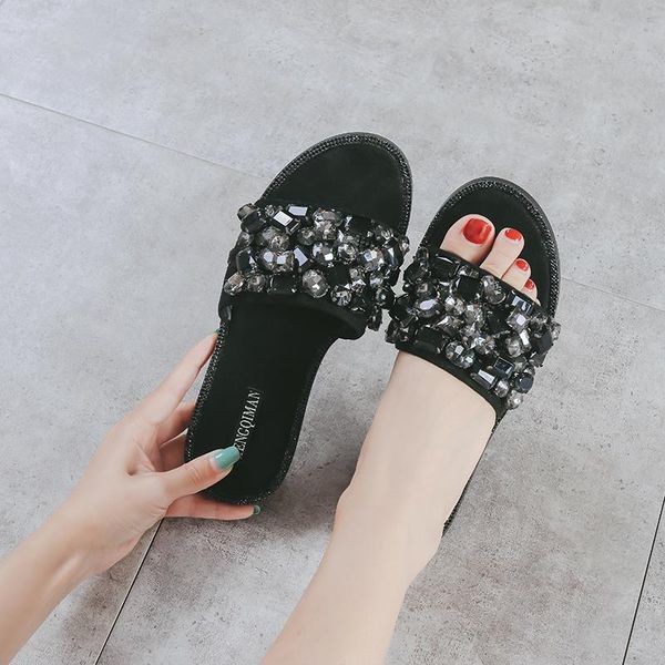 slippers koovan women's sandals 2021 rhinestone cool summer flat bottom comfortable beach for girls shoes, Black
slippers koovan women's sandals 2021 rhinestone cool summer flat bottom comfortable beach for girls shoes, Black