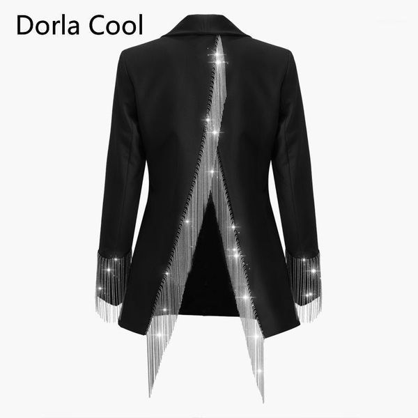 designer personality blazers for women tassel beading irregular backless coats high street slim femme notched collar jackets women's su, White;black
designer personality blazers for women tassel beading irregular backless coats high street slim femme notched collar jackets women's su, White;black