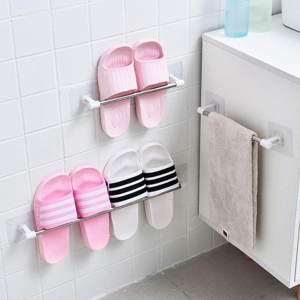 hooks & rails storage rack bathroom towel household wall-mounted simple slippers toilet shoe
hooks & rails storage rack bathroom towel household wall-mounted simple slippers toilet shoe