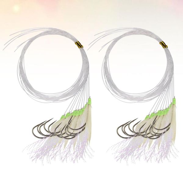 strings fishing string hooks fishhooks pre tied sabiki fish flies skin flasher rig with glow luminous head monofilame
strings fishing string hooks fishhooks pre tied sabiki fish flies skin flasher rig with glow luminous head monofilame