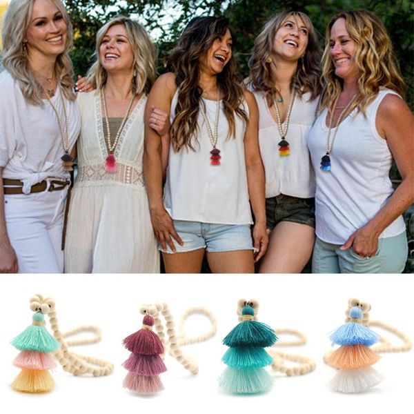 women natural wooden round bead necklace clothes pendant tassel long chain decor j78f necklaces, Silver
women natural wooden round bead necklace clothes pendant tassel long chain decor j78f necklaces, Silver