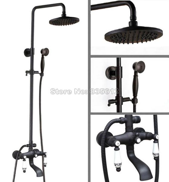 bathroom rain shower faucet set black oil rubbed bronze wall mounted bath tub mixer tap with 8 inch head whg125 sets
bathroom rain shower faucet set black oil rubbed bronze wall mounted bath tub mixer tap with 8 inch head whg125 sets