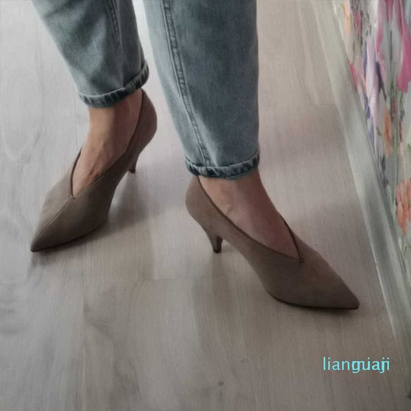 women genuine leather shoes plus size 22-26.5cm sheep suede pumps shallow mouth single high heels 7.5cm, Black
women genuine leather shoes plus size 22-26.5cm sheep suede pumps shallow mouth single high heels 7.5cm, Black
