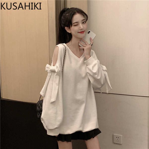 kusahiki korean bowknot strapless long sleeve pullover sweatshirt causal o-neck solid hoodies spring jumper 6f410 210602, Black
kusahiki korean bowknot strapless long sleeve pullover sweatshirt causal o-neck solid hoodies spring jumper 6f410 210602, Black