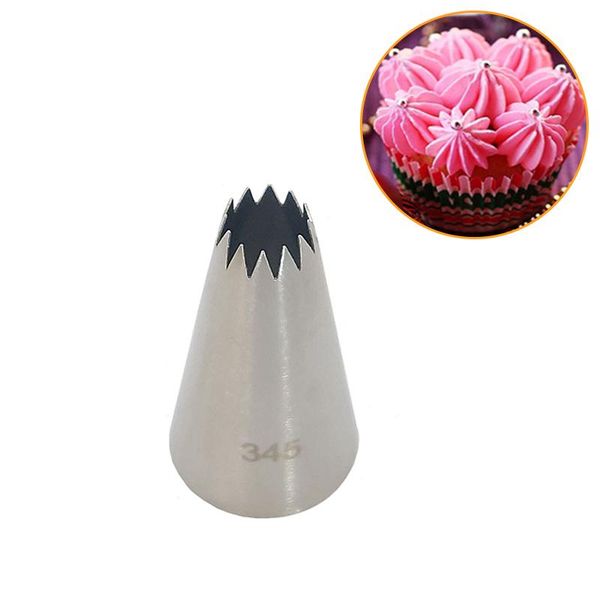 #345 icing piping nozzle stainless steel open star cream cake decorating pastry tips cupcake fondant baking tools
#345 icing piping nozzle stainless steel open star cream cake decorating pastry tips cupcake fondant baking tools