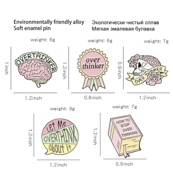 overthinker enamel pin custom overthinking award brain skull book brooches bag lapel pin cartoon badge jewelry gift for friendsdio chan cont, Gray
overthinker enamel pin custom overthinking award brain skull book brooches bag lapel pin cartoon badge jewelry gift for friendsdio chan cont, Gray