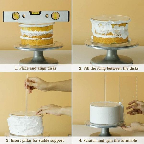 baking & pastry tools 11 pieces acrylic round/square cake disk set circle base boards with center hole pillar comb scrapers dowel rod butter
baking & pastry tools 11 pieces acrylic round/square cake disk set circle base boards with center hole pillar comb scrapers dowel rod butter