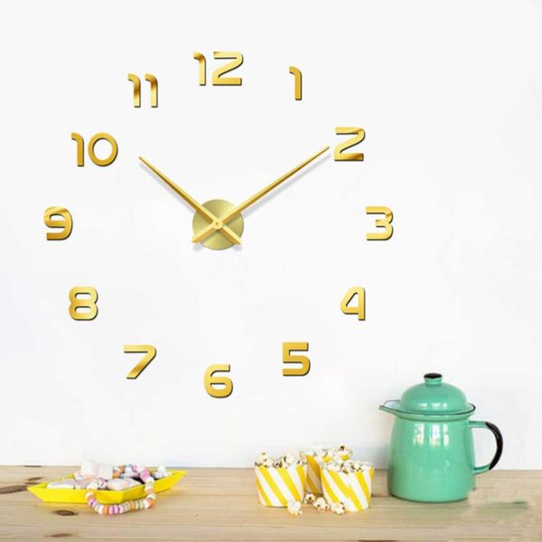 wall clocks big size golden diy clock frameless large digital self-adhesive apartment decorations room decor w
wall clocks big size golden diy clock frameless large digital self-adhesive apartment decorations room decor w