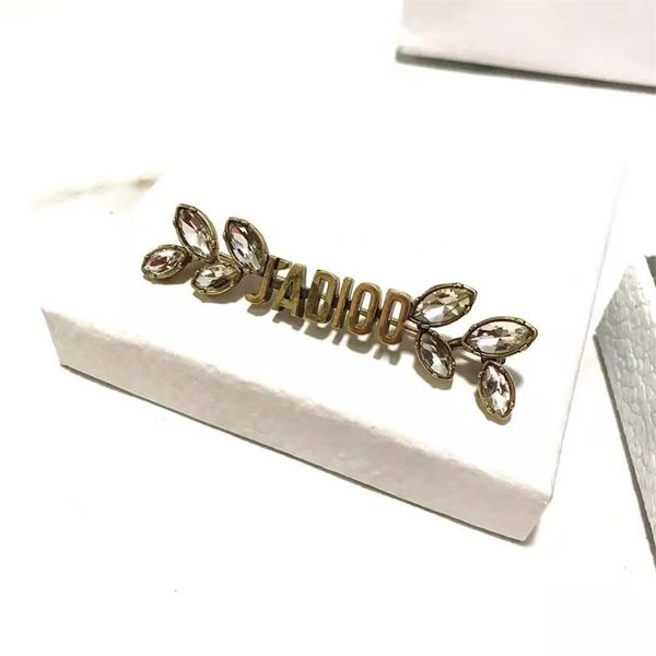 special offer 75% off outlet online family's classic letter wheat one character hairpin, edge clip, personalized fashion, versatile hai, Golden;silver