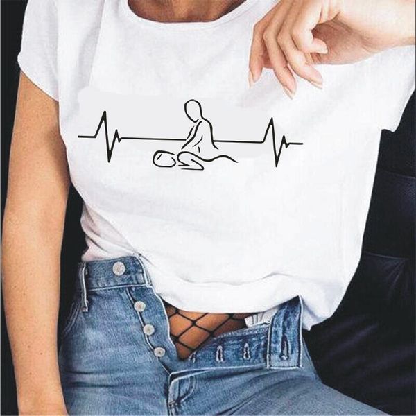 fashion heartbeat of massage therapist t shirt women summer short sleeve tee femme t-shirt camiseta mujer women's, White
fashion heartbeat of massage therapist t shirt women summer short sleeve tee femme t-shirt camiseta mujer women's, White