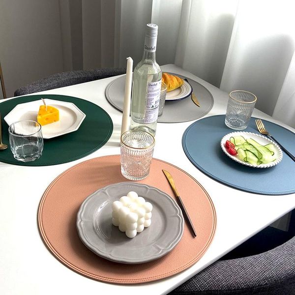 mats & pads imitation leather placemat pvc round plate mat edge pressing table placemats for kitchen dining
mats & pads imitation leather placemat pvc round plate mat edge pressing table placemats for kitchen dining