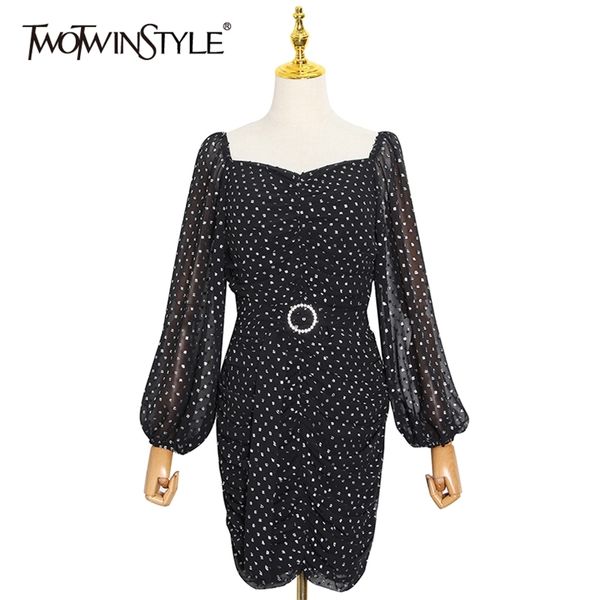 elegant dot dress for women square collar lantern sleeve high waist mini dresses female fashion clothing 210520, Black;gray
elegant dot dress for women square collar lantern sleeve high waist mini dresses female fashion clothing 210520, Black;gray