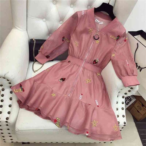 luxury design spring autumn women fashion zipper a line dress female dresses 210428, White
luxury design spring autumn women fashion zipper a line dress female dresses 210428, White